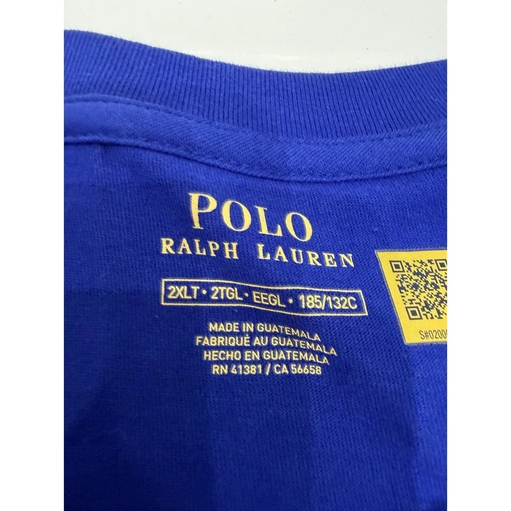 Polo Ralph Lauren M Print Shop Graphic Logo T-Shirt Blue 2XLT NWT
